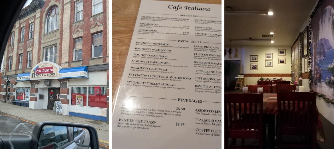Cafe' Italiano Menu
