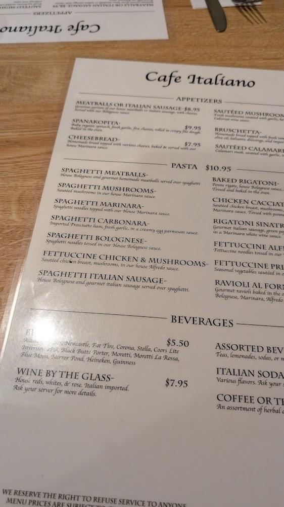 Cafe' Italiano Menu image 1