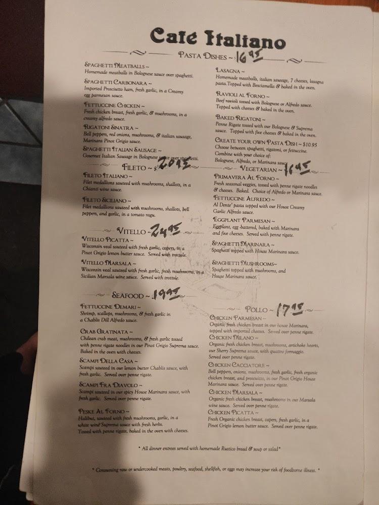 Cafe' Italiano Menu image 2